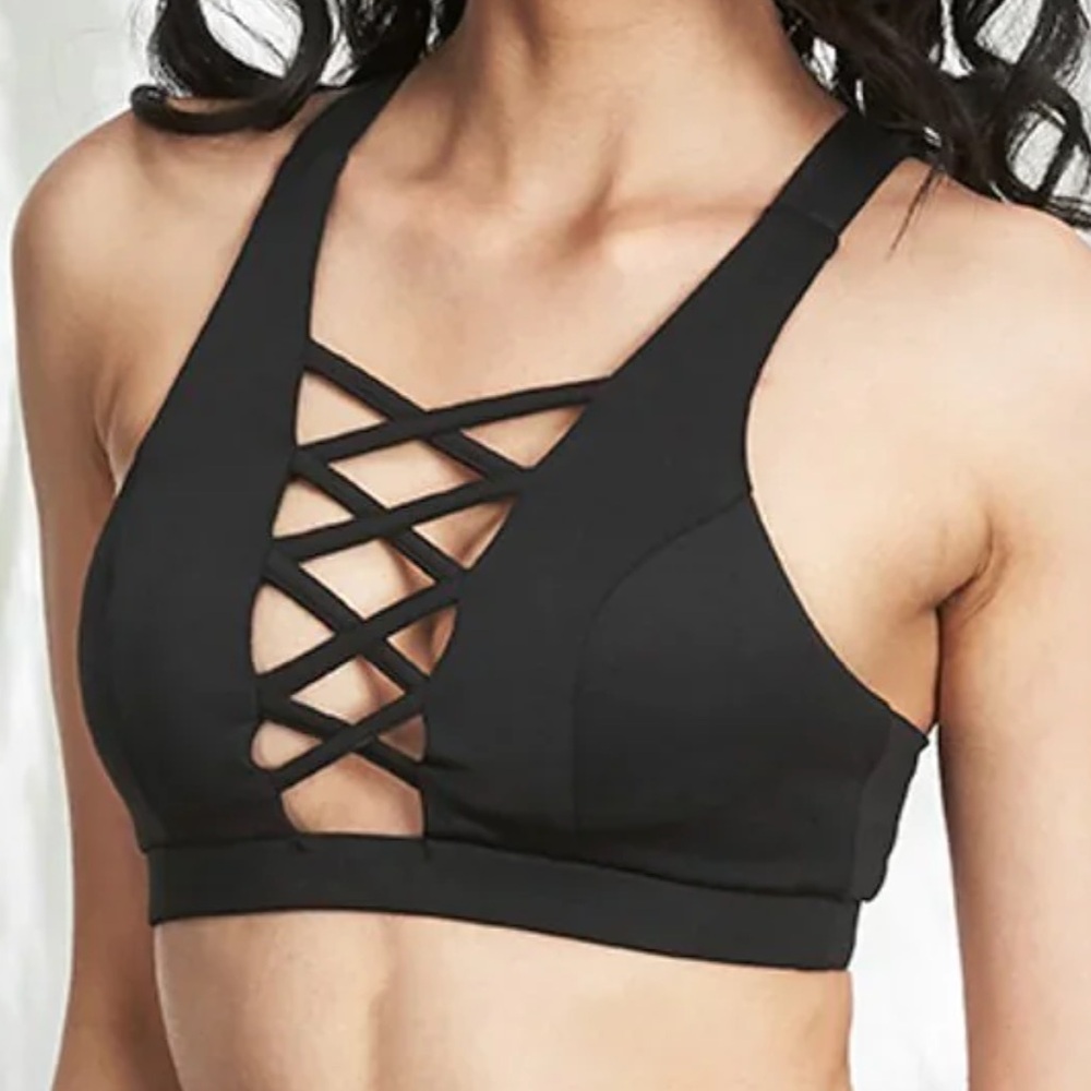 Lunalae Black Alexi Criss Cross Top